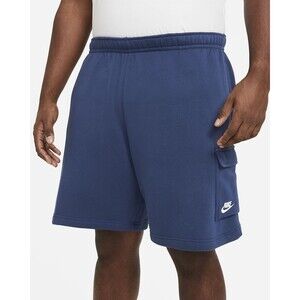 NEW Nike Men Sportswear Fleece Cargo Shorts Size Small Midnight Navy CZ9956-410